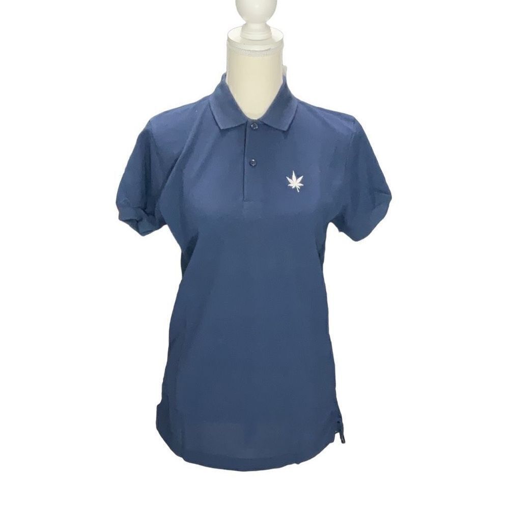 NWT Vintage BOAST Navy Women’s Pique Polo Shirt Tennis Short Sleeve Size Medium